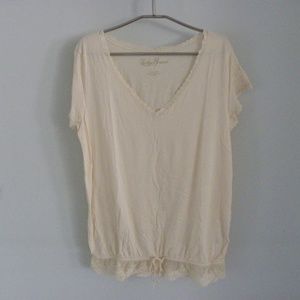 Lucky Brand Lace Trim Shirt XL